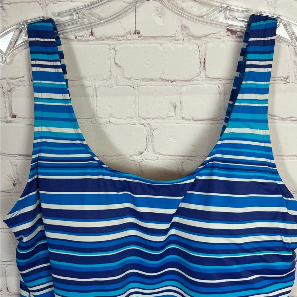 LL Bean Striped Tankini Top - Picture 2 of 10